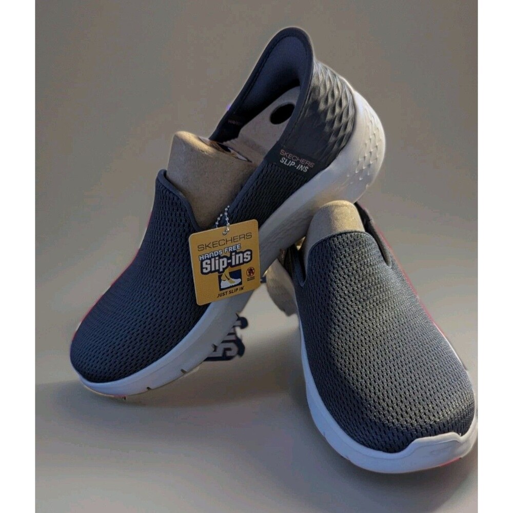 NIB Skechers Women Hands Free Slip-ins Go Walk Flex Charcoal Sneaker Sz 10.5